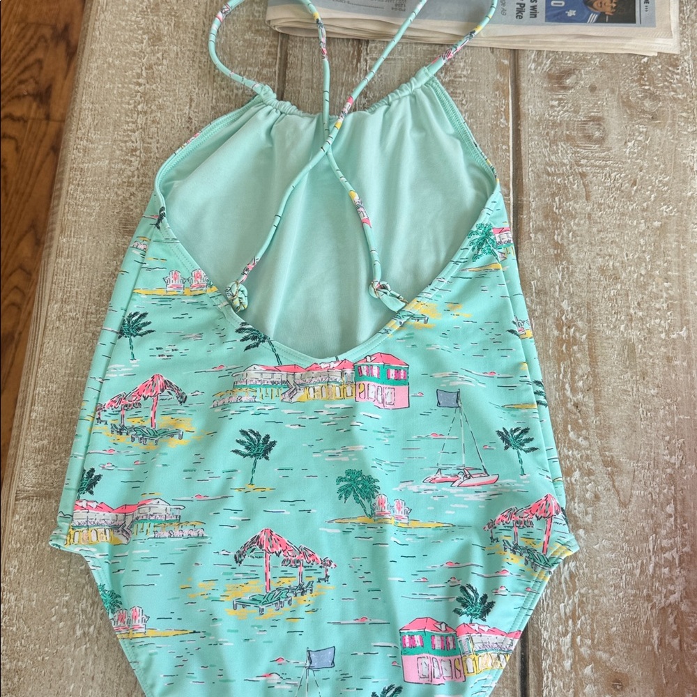 Tropical Print girls vineyard vines one piece Swimwear - Picture 3 of 4
